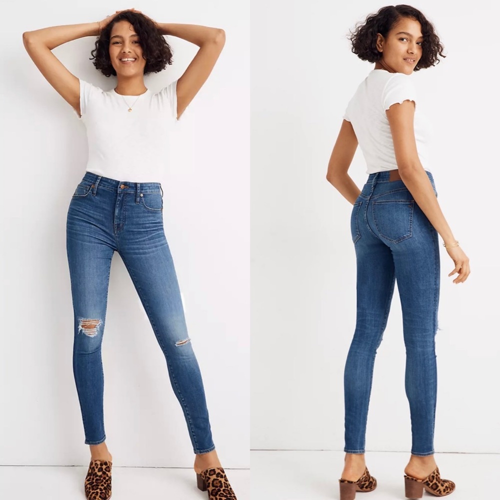 Madewell 9” high rise skinny crop